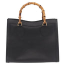 GUCCI Bamboo Handtasche Leder Schwarz Gold 002 123 0260 Auth 184494-3