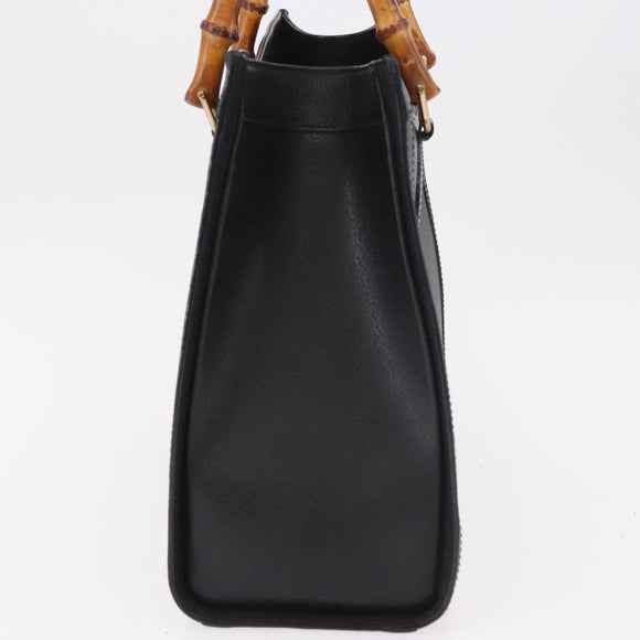 GUCCI Bamboo Handtasche Leder Schwarz Gold 002 123 0260 Auth 184494