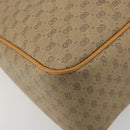 GUCCI Micro GG Supreme Hand Bag PVC 2way Beige Gold Auth 184496-16