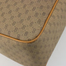 GUCCI Micro GG Supreme Hand Bag PVC 2way Beige Gold Auth 184496-18