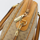 GUCCI Micro GG Supreme Hand Bag PVC 2way Beige Gold Auth 184496-10