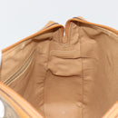 GUCCI Micro GG Supreme Hand Bag PVC 2way Beige Gold Auth 184496-21