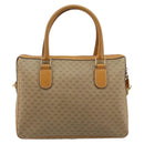 GUCCI Micro GG Supreme Hand Bag PVC 2way Beige Gold Auth 184496-2