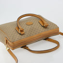GUCCI Micro GG Supreme Hand Bag PVC 2way Beige Gold Auth 184496-6