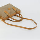 GUCCI Micro GG Supreme Hand Bag PVC 2way Beige Gold Auth 184496-9