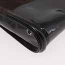 GUCCI Shoulder Bag Patent leather Brown Gold Auth 184498-9