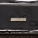 GUCCI Shoulder Bag Patent leather Brown Gold Auth 184498-17