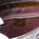 GUCCI Shoulder Bag Patent leather Brown Gold Auth 184498-10