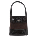 GUCCI Shoulder Bag Patent leather Brown Gold Auth 184498-13
