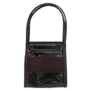 GUCCI Shoulder Bag Patent leather Brown Gold Auth 184498-2