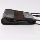 GUCCI Shoulder Bag Patent leather Brown Gold Auth 184498-3