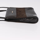 GUCCI Shoulder Bag Patent leather Brown Gold Auth 184498-4