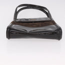 GUCCI Shoulder Bag Patent leather Brown Gold Auth 184498-5