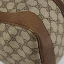 GUCCI GG Supreme Boston Bag PVC Beige Gold Auth 184499-11
