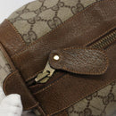 GUCCI GG Supreme Boston Bag PVC Beige Gold Auth 184499-14