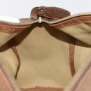 GUCCI GG Supreme Boston Bag PVC Beige Gold Auth 184499-18