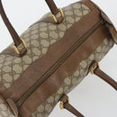 GUCCI GG Supreme Boston Bag PVC Beige Gold Auth 184499-6