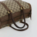 GUCCI GG Supreme Boston Bag PVC Beige Gold Auth 184499-7