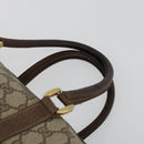 GUCCI GG Supreme Boston Bag PVC Beige Gold Auth 184499-8