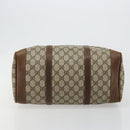 GUCCI GG Supreme Boston Bag PVC Beige Gold Auth 184499-9