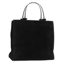 GUCCI Hand Bag Suede Black Silver 002 1025 Auth 184500-1