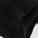 GUCCI Hand Bag Suede Black Silver 002 1025 Auth 184500-15