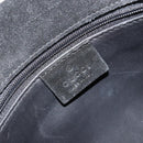 GUCCI Hand Bag Suede Black Silver 002 1025 Auth 184500-17