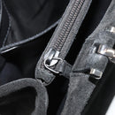 GUCCI Hand Bag Suede Black Silver 002 1025 Auth 184500-22