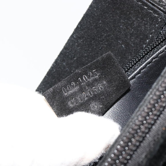 GUCCI Hand Bag Suede Black Silver 002 1025 Auth 184500