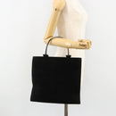 GUCCI Hand Bag Suede Black Silver 002 1025 Auth 184500-24