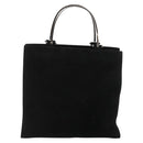 GUCCI Hand Bag Suede Black Silver 002 1025 Auth 184500-2