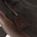 GUCCI GG Canvas Tote Bag Brown Silver 101919 Auth 184501-10