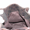 GUCCI GG Canvas Tote Bag Brown Silver 101919 Auth 184501-17
