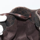 GUCCI GG Canvas Tote Bag Brown Silver 101919 Auth 184501-18