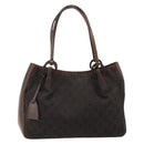 GUCCI GG Canvas Tote Bag Brown Silver 101919 Auth 184501-13