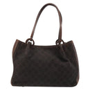 GUCCI GG Canvas Tote Bag Brown Silver 101919 Auth 184501-2