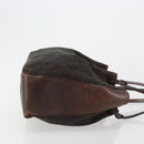 GUCCI GG Canvas Tote Bag Brown Silver 101919 Auth 184501-3