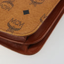 MCM Vicetos Logogram Shoulder Bag PVC Leather Brown Gold Auth 184502-15