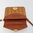 MCM Vicetos Logogram Shoulder Bag PVC Leather Brown Gold Auth 184502-11