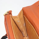 MCM Vicetos Logogram Shoulder Bag PVC Leather Brown Gold Auth 184502-18