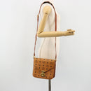 MCM Vicetos Logogram Shoulder Bag PVC Leather Brown Gold Auth 184502-21
