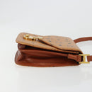 MCM Vicetos Logogram Shoulder Bag PVC Leather Brown Gold Auth 184502-3
