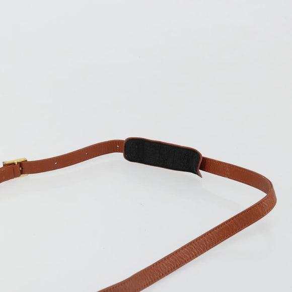 MCM Vicetos Logogram Shoulder Bag PVC Leather Brown Gold Auth 184502