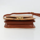 MCM Vicetos Logogram Shoulder Bag PVC Leather Brown Gold Auth 184502-5