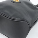 Christian Dior Shoulder Bag Leather Black Gold Auth 184503A-10