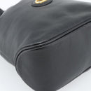 Christian Dior Shoulder Bag Leather Black Gold Auth 184503A-15