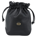 Christian Dior Shoulder Bag Leather Black Gold Auth 184503A-13