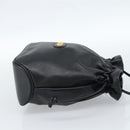 Christian Dior Shoulder Bag Leather Black Gold Auth 184503A-4