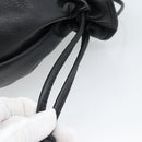 Christian Dior Shoulder Bag Leather Black Gold Auth 184503A-8