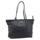 BALLY Hand Bag Leather Black Gold Auth 184506-1